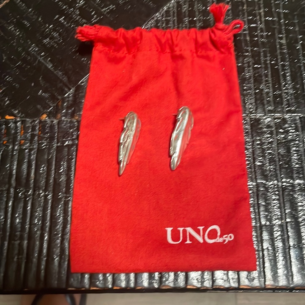 Feather earrings (silver)